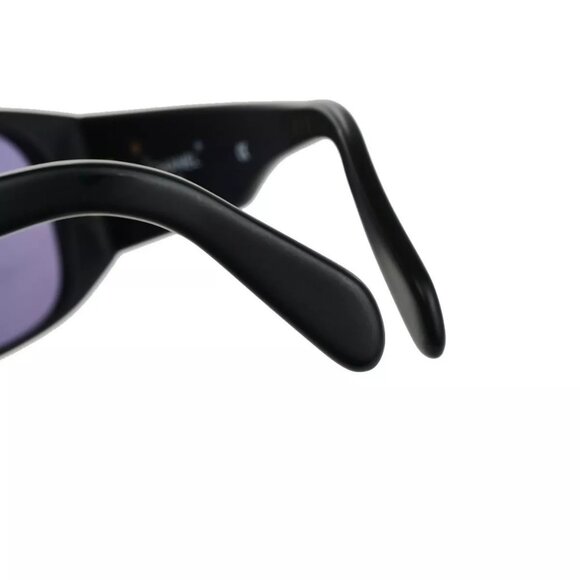 CHANEL CC Logo Sunglasses Eye Wear Plastic Black GHW - Picture 9 of 12